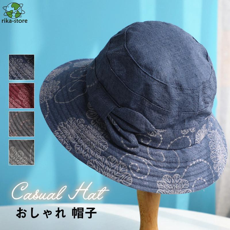 帽子 レディース ファッション小物 母の日 春帽子 花柄 普段使い 軽量 プレゼント UVカット 老人用 お..