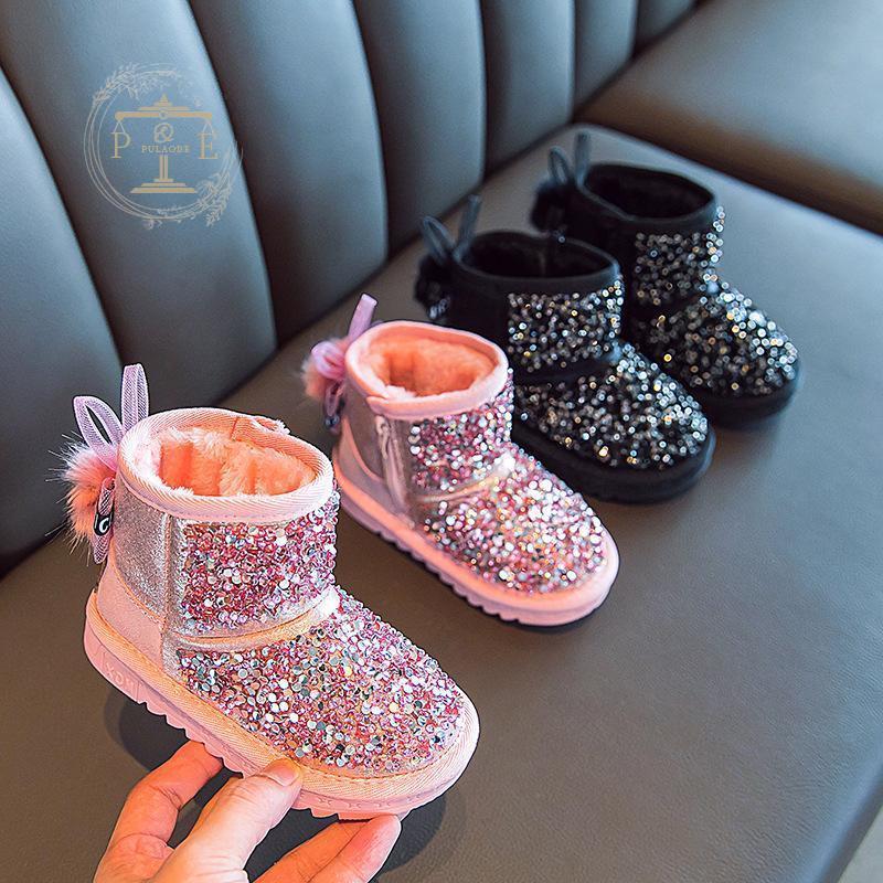 子供用 キッズ ムートン　キッズ ジュニア ブーツ 防寒 あったか 女の子 子供用 ショート ハーフ ムー..