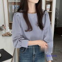 ブラウス レディース 長袖 オフィス 春服 40代 20代 トップス シャツ 丸襟 無地 きれいめ おしゃれ 大きいサイズ 体型カバー 着痩せ 韓国風 大人 上品 通勤 新品(4)