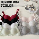 スーパーセール限定10%OFF! ジュニアブラ ファーストブラ スポーツブラ ジュニア キッズ ガールズ 女の子 ブラジャー ノンワイヤー パッド入り 3/4カップ 3列 3段ホック