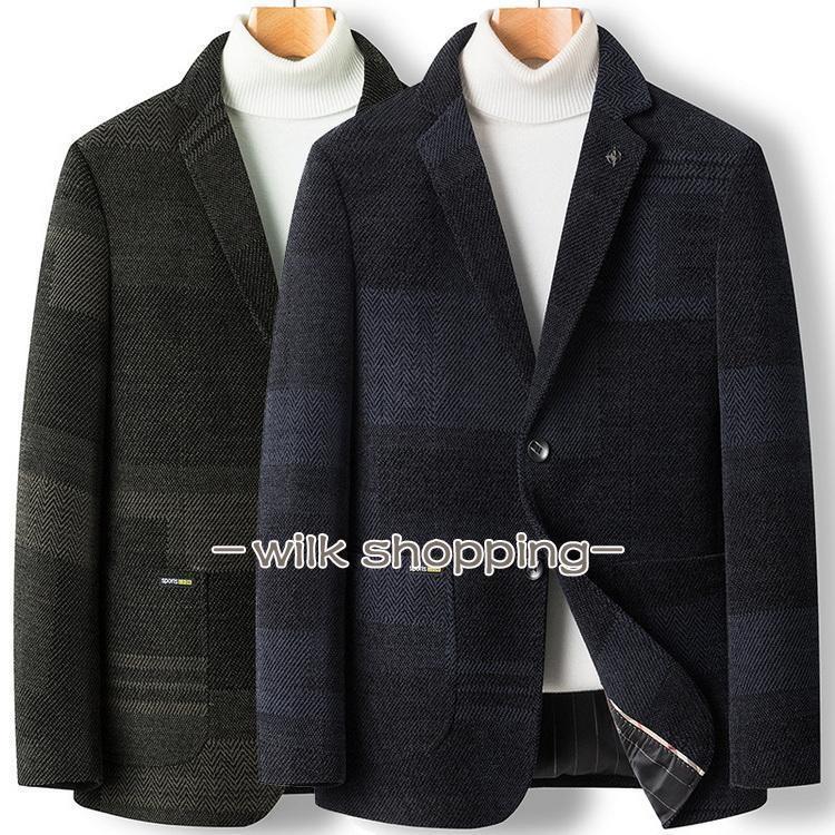 メンズ ブレザー テーラードジャケット スーツジャケット ビジネスジャケット カジュアル ジャケット 秋冬