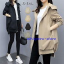 トレンチコート スプリングコート 裏地あり レディース フード付き バーカー ジャケット 春コート ライトアウター 秋服 韓国風 30代 40代 50代