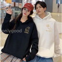ペアルック パーカー ブランド ペアルック カップル お揃い 服 レディース おしゃれ 春 トレーナー 韓国 大きいサイズ リンクコーデ ペアルック 冬