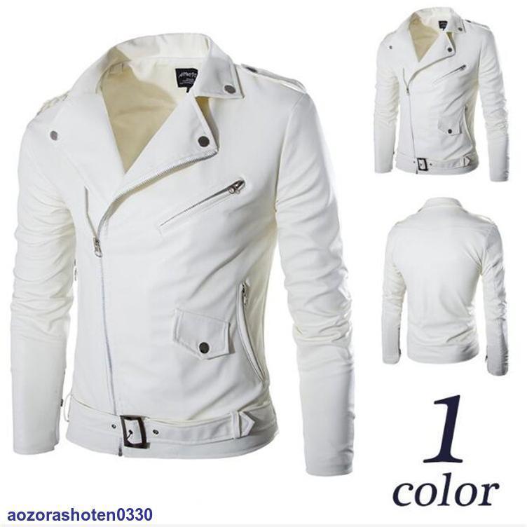 ライダースジャケット メンズ レザージャケット ダブルライダース革ジャン Pビター系 お兄系