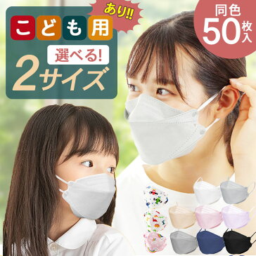 マスク 不織布 立体 大きめ【送料無料】韓国 で流行中の マスク と同形状 50枚入り 小さめ 子供用 カラーマスク 女性 ライラックアッシュ 柄 立体 平ゴム 使い捨て おしゃれ 韓国ファッション【10枚ずつ個包装】 父の日 プレゼント