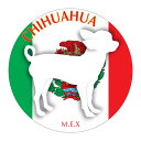 チワワ スムース 横向きグッズ ステッカーまる 《Mサイズ(2枚セット)》 ステッカー シール デカール シルエット 車 カー シール デカール 犬 いぬ イヌ...