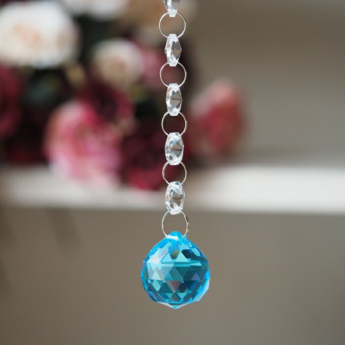 水色 30mm サンキャッチャー 2本 楽天 レインボーメーカー 【楽ギフ_内祝い 【楽ギフ_結婚祝い 北欧 雑貨 風水 玄関 バレンタイン シャンデリア パーツ キット 水晶 ガラス 材料 プレゼント 引越し祝い 新築祝い 結婚祝い 引っ越し祝い ギフト 専門 お返し セット