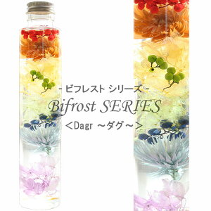 虹のハーバリウム 【Dagr】 - Bifrost SERIES - 紫陽花 デイジー ペッパーベリー 【楽ギフ_内祝い 【楽ギフ_結婚祝い プリザーブドフラワー ギフト 観葉植物 楽天 インテリア雑貨 バレンタイン 植物標本 オイル ウォーターフラワー 即納