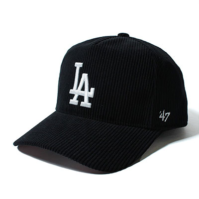 フォーティーセブン 47キャップ MLB メジャーリーグ ブラック DODGERS THICK CORDUROY'47 HITCH -BLACK-