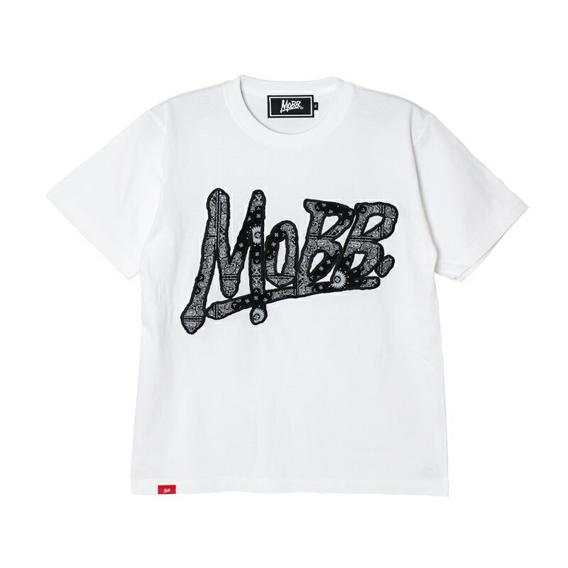 モブ MOBB Tシャツ XS,S,M,L,XL,XXLサイズ ホワイト/白 カットソー 半袖 ロゴ PAISLEY OG T-SHIRT -WHITE-