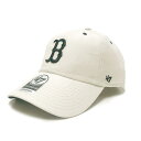 47 フォーティーセブン MLB キャップ 帽子 ベースボール レッドソックス ベージュ ナチュラル 男女兼用 レッド RED SOX LUNAR '47 CLEAN UP -NATURAL-