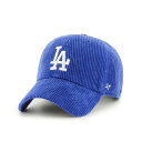 47 フォーティーセブン MLB キャップ 帽子 ベースボール 野球 ドジャース 男女兼用 DODGERS THICK CORDUROY '47 CLEAN UP -ROYAL-