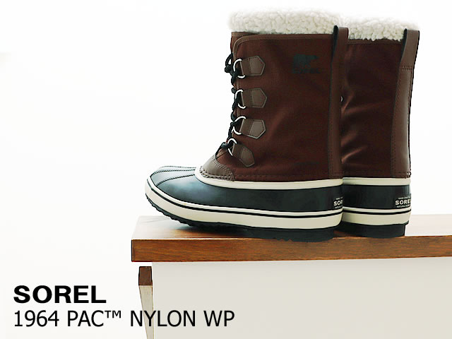SOREL ソレル 1964 PAC NYLON WP 1964 パックナイロン ウォータープルーフ Tobacco, Black タバコ ブラック 靴 シューズ ウィンター ブーツ 防水 防寒 メンズ