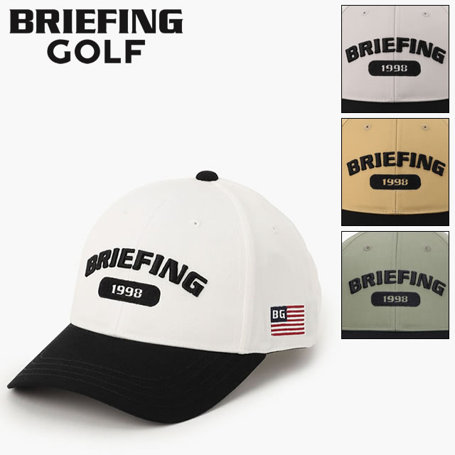 Rakuten - ☆5/15限定！ポイント最大39倍！要エントリー！☆即納BRIEFING GOLF ブリーフィング ゴルフ MEN’S COLLEGE LOGO CAP メンズ カレッジ ロゴ キャップ WHITE ホワイト GRAY グレー BEIGE ベージュ SAGE GREEN セージグリーン レディース　正規取扱店ルフエ ruffue