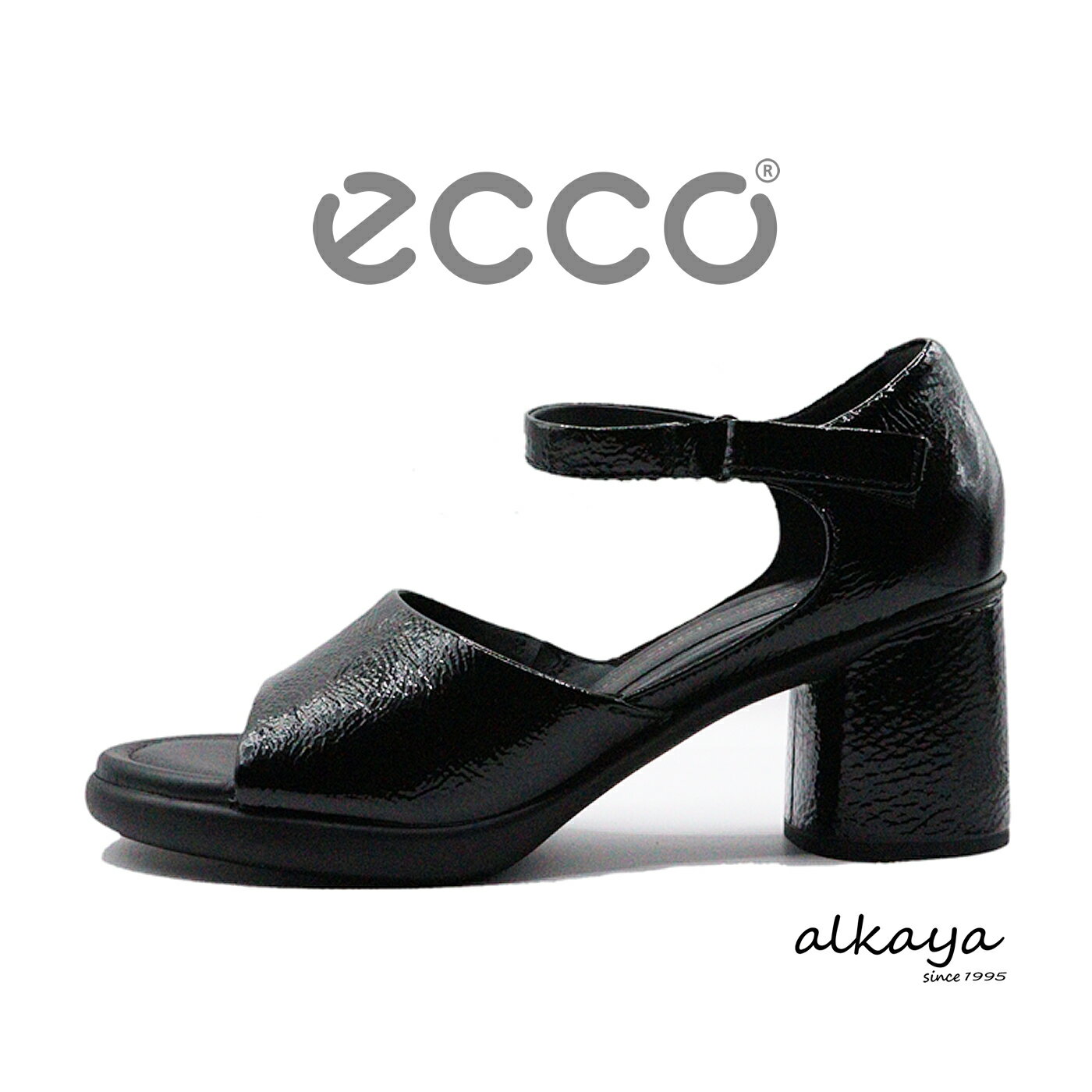 Rakuten - ☆5/15限定！ポイント最大39倍！要エントリー！☆送料無料ECCO エコー ECCO SCULPTED SANDAL LX 55 エコー スカルプテッド サンダル エルエックス55 BLACK ブラック レディース レザー サンダル ヒール ウィメンズ