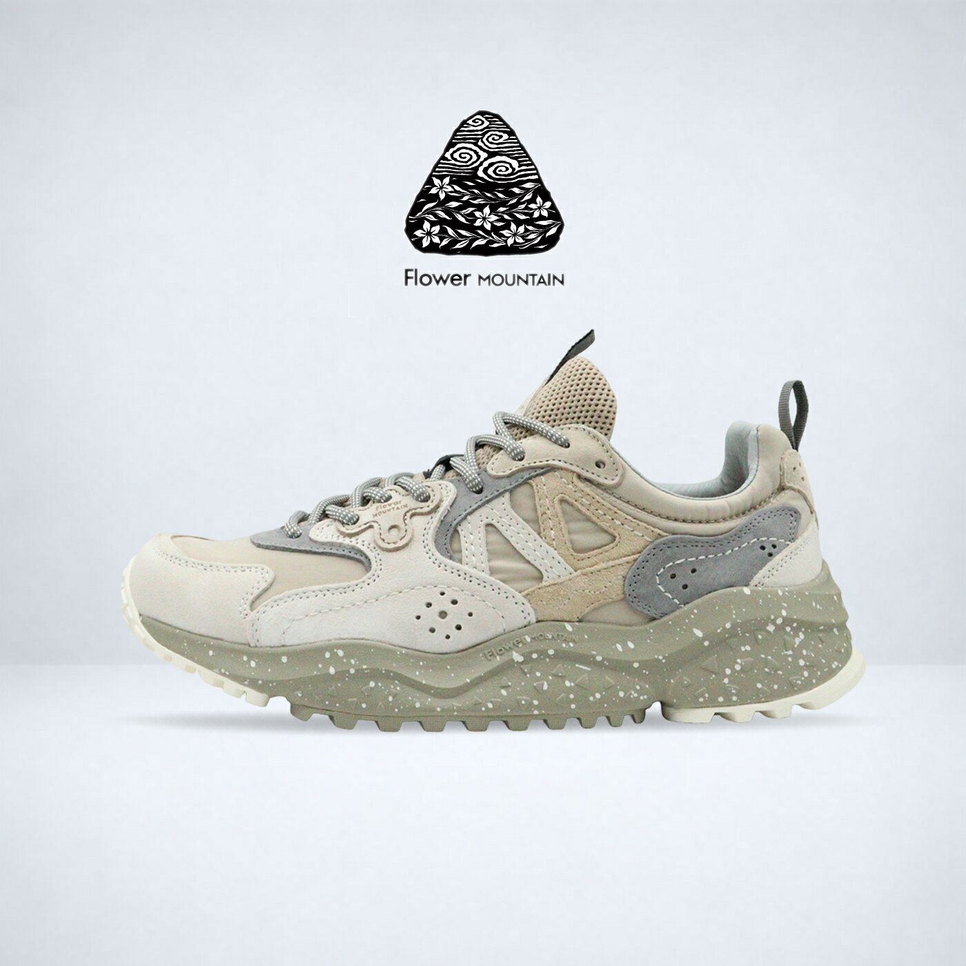 乐天商城 - 返品交換送料無料 Flower MOUNTAIN フラワー マウンテン SOLIN ソウリン BEIGE / GRAY ベージュ / グレー 靴 スニーカー シューズ メンズ レディース アウトドア