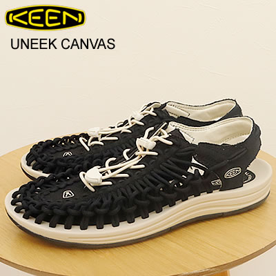 ʸ̵ KEEN  UNEEK CANVAS ˡ Х Black/Birch ֥å/С   ˡ 塼 ȥɥ  ե