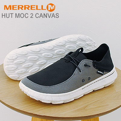 ★40％OFF★MERRELL メレル HUT MOC 2 CANVAS ハット モック 2 キャンバス BLACK/CHARCOAL ブラック/チャコール スリッポン スリップオン クロッグ 靴 シューズ【あす楽対応】