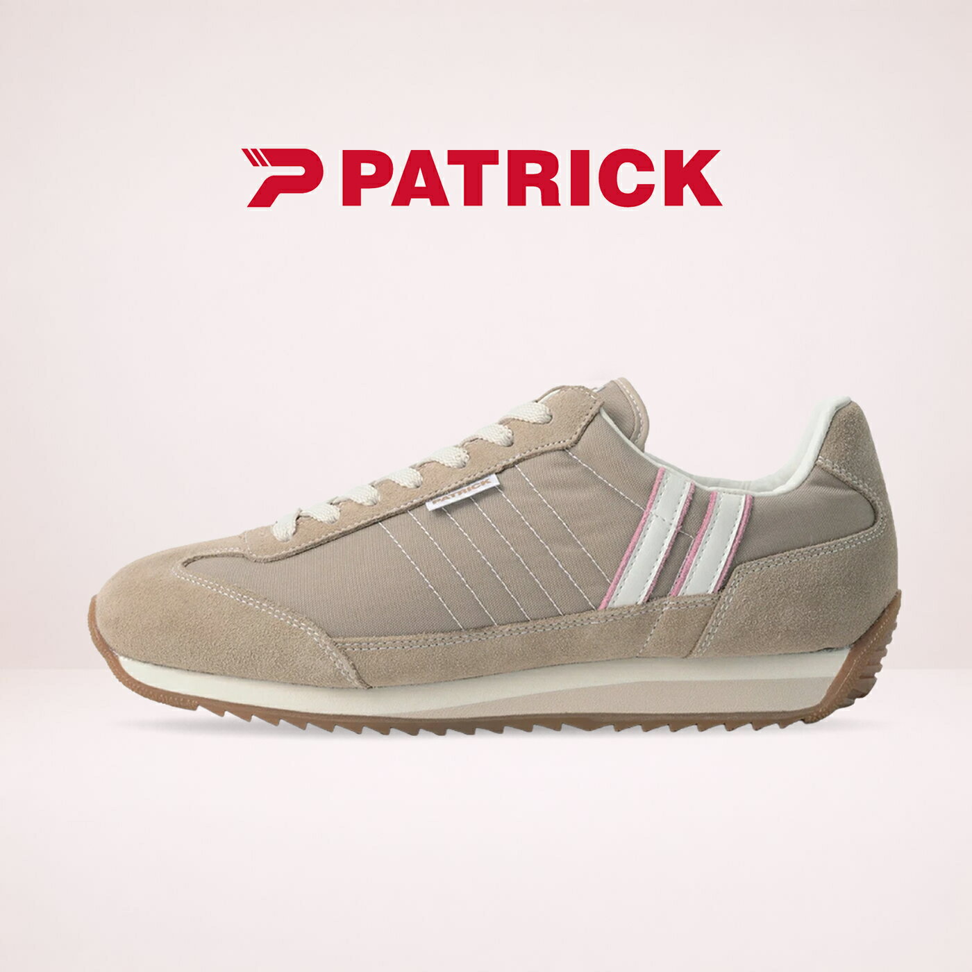 Rakuten - ☆5/15限定！ポイント最大39倍！要エントリー！☆返品交換送料無料PATRICK パトリック MARATHON-CALM マラソン・カーム BGE ベージュ 靴 スニーカー 軽量 軽い シューズ メンズ レディース