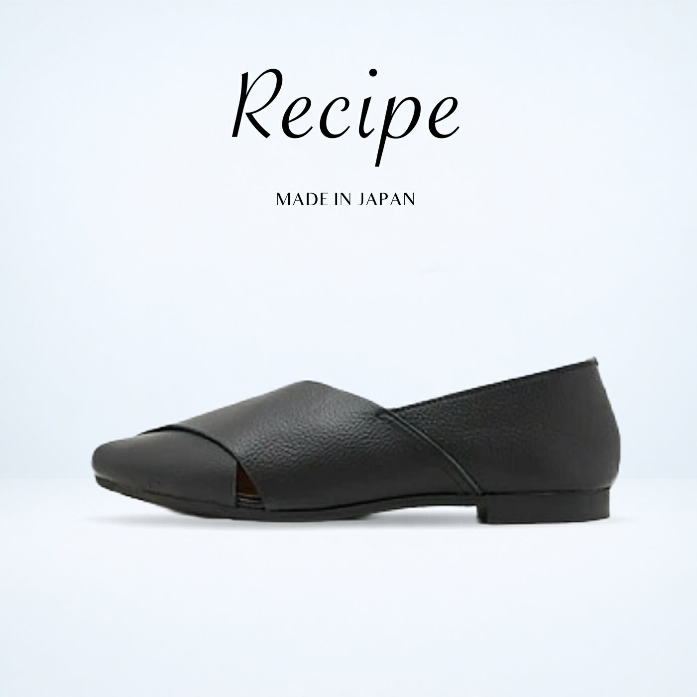乐天商城 - 返品交換送料無料 Recipe レシピ RP-544 クロスベルトシューズ BLK ブラック スリッポン スリップオン 靴 レディース ギフト プレゼント