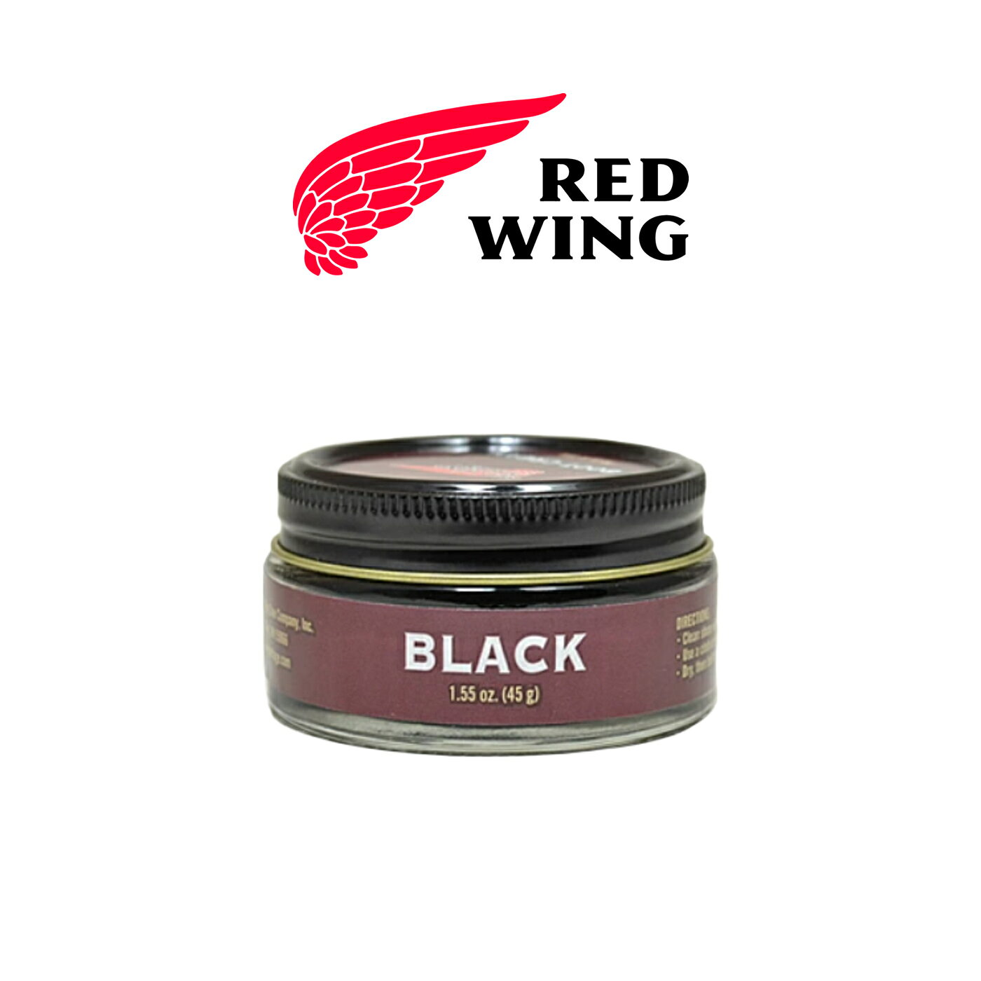 ☆9/15限定！ポイント最大29.5倍！要エントリー！RED WING レッドウィング ブーツクリーム Boot Cream Black ブラック 45g ケア用品