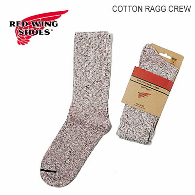 RED WING レッドウィング Cotton Ragg Crew Socks コットン ラグ クルーソックス Hot Burgundy ホット バーガンディ MADE IN USAブーツ用 靴下