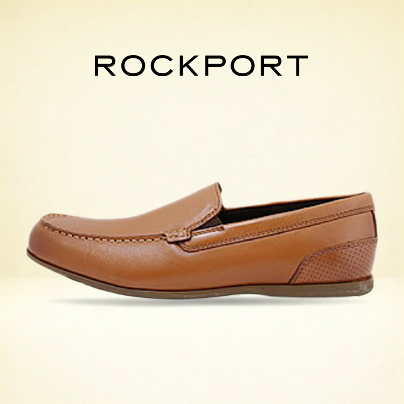 乐天商城 - 返品交換送料無料 ROCKPORT ロックポート MALCOM SLIP ON マルコム スリッポン RPI-CJ2276W TAN タン ビジネスシューズ レザー カウレザー メンズ ギフト プレゼント