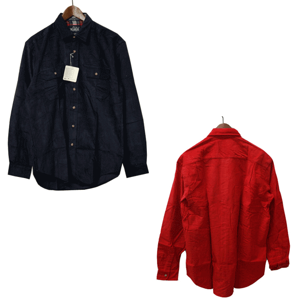 woolrich（ウールリッチ）レッド コーデュロイ シャツ メンズ,チェック,長袖,コール天,海外,ブランド,レッド,赤,カジュアル,アメカジ,アウトドア,シンプル,デッドストック,希少,レア