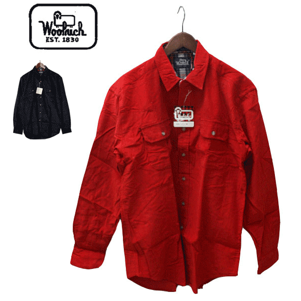 woolrich（ウールリッチ）レッド コーデュロイ シャツ メンズ,チェック,長袖,コール天,海外,ブランド,レッド,赤,カジュアル,アメカジ,アウトドア,シンプル,デッドストック,希少,レア