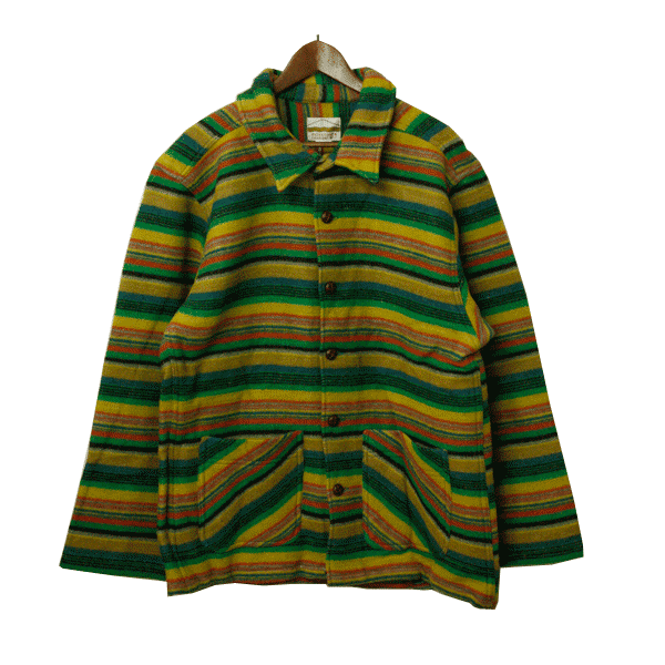 Rakuten - マルチボーダー柄ウールジャケット