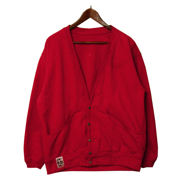 B品訳あり CHUMS(チャムス)カーディガン スウェット メンズ,デッドストック,アメリカ製,USA,カジュアル,アウトドア,シンプル,希少,レア,スエット,...