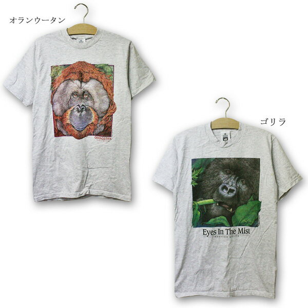 Lee（リー）プリントTシャツ メンズ peggy murray オランウータン ゴリラ,Tシャツ,90年代,デッドストック,アメリカ,USA,アッシュグレー,レア,希少