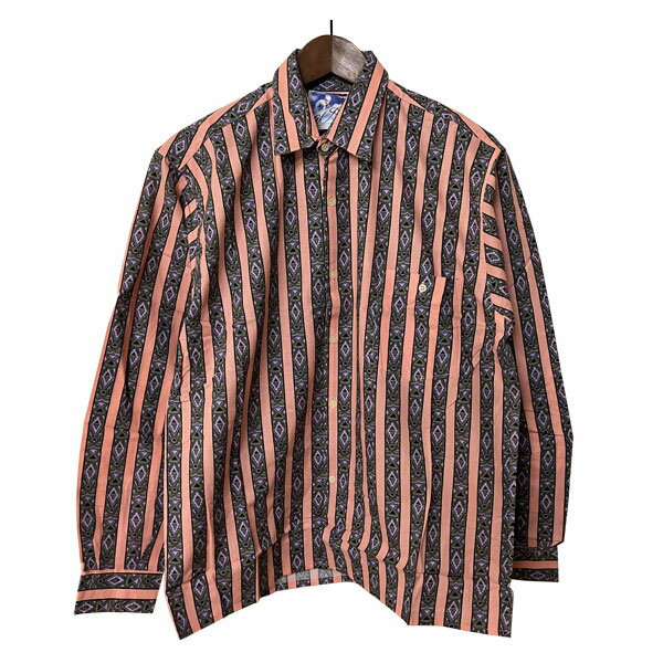 Rakuten - 総柄シャツ メンズ デッドストック 長袖シャツ フランス製 個性的 きれいめ カジュアル レア 希少 未使用