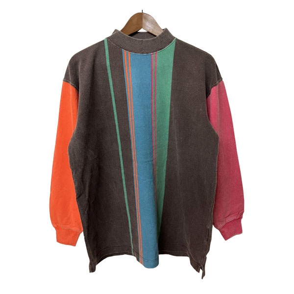 Rakuten - HOUSTON（ヒューストン）モックネックロングスリーブTシャツ メンズ,長袖,鹿の子,ロンTee,シンプル,未使用