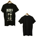B品訳あり KISS(キッス)プリントTシャツ バンドT ブラック メンズ,Tシャツ,黒,未使用,カジュアル,希少,レア