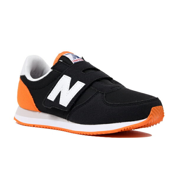 【new balance】IV220-BKOブラック/オレンジ　【子供靴】【マジック】【ハーフサイズ】【キッズ専用ラスト】【ベビー靴】【ニューバランス】【ベビースニーカー】【ニットアッパー】【マジックテープで脱ぎ履きラクラク！】【ニューバランスベビー】のサムネイル