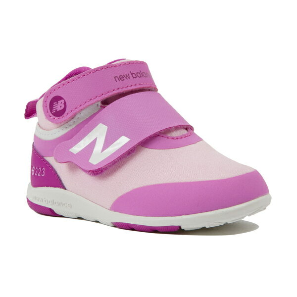 【new balance】IO223HPKピンク/パープル【ベビー靴】【子供靴】【ハイカット】【ファーストシューズ】【MPC加工】【ハーフサイズ】【ワイドフィット】