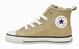 CONVERSE チャイルドオールスター　N　カラーズ　Z　HI　ベージュ　 子供靴 ハイカット 定番 3SC532 　ルーミーラスト　取り外し可能な抗菌カップインソール　フィッティングチェッカー　脱ぎ履きしやすいビッグタブ・ビッグスライダー　コンバース