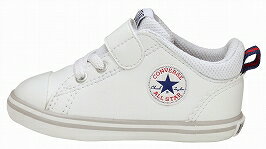 『ラスト12cm・12.5cmのみ』CONVERSE ミニ　オールスターN-V-1ホワイト/グレイ 7SC692 ベビー靴 37301440 子供靴 ルーミーラスト フレックスソール フレックスポイト オープンタン リムーバブルインソール ビッグタブ フィットインナー コンバースベビー