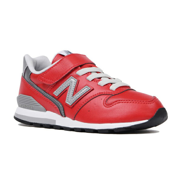 『ラスト20.0cm・21.0cmのみ』【new balance】YV996L-RDレッド 子供靴 マジック ハーフサイズ スリムフィット キッズ専用ラスト ニューバランス キッズスニーカー 996 マジックテープで脱ぎ履きラクラク ニューバランスキッズ 小学生 スニーカーキッズ 運動靴 クラブ活動