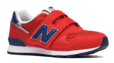 ☆【new balance】PO313RN　レッド/ネイビー【子供靴】【マジック】【ハーフサイズ】【C-CAP】【Ndurance】【MPC加工】【キッズ専用ラスト】【なみなみインソール】【イージースライド】