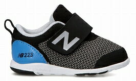 【new balance】IO223CKBブラック【ベビー靴】【子供靴】【ローカット】【ファーストシューズ】【MPC加工】【ハーフサイズ】【ワイドフィット】