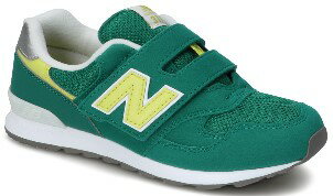 ☆【new balance】PO313GNグリーン/ライム【子供靴】【マジック】【ハーフサイズ】【C-CAP】【Ndurance】【MPC加工】【キッズ専用ラスト】【なみなみインソール】【イージースライド】