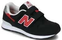 ☆【new balance】PO313CRブラック/レッド【子供靴】【マジック】【ハーフサイズ】【C-CAP】【Ndurance】【MPC加工】【キッズ専用ラスト】【なみなみインソール】【イージースライド】