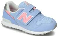 ☆【new balance】PO313UPサックス/ピンク【子供靴】【マジック】【ハーフサイズ】【C-CAP】【Ndurance】【MPC加工】【キッズ専用ラスト】【なみなみインソール】【イージースライド】