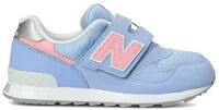☆【new balance】PO313UPサックス/ピンク【子供靴】【マジック】【ハーフサイズ】【C-CAP】【Ndurance】【MPC加工】【キッズ専用ラスト】【なみなみインソール】【イージースライド】