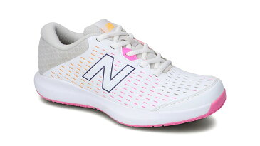 newbalance WCO696J4ホワイト/ピンク2E 婦人靴 テニスシューズ コートスタイル ニューバランス レディスシューズ レディススニーカー C-CAP 白色/桃色 コートシューズ NB NEWBALANCE 運動靴 オムニコート クレーコート エントリーモデル ソフトテニス クラブ活動