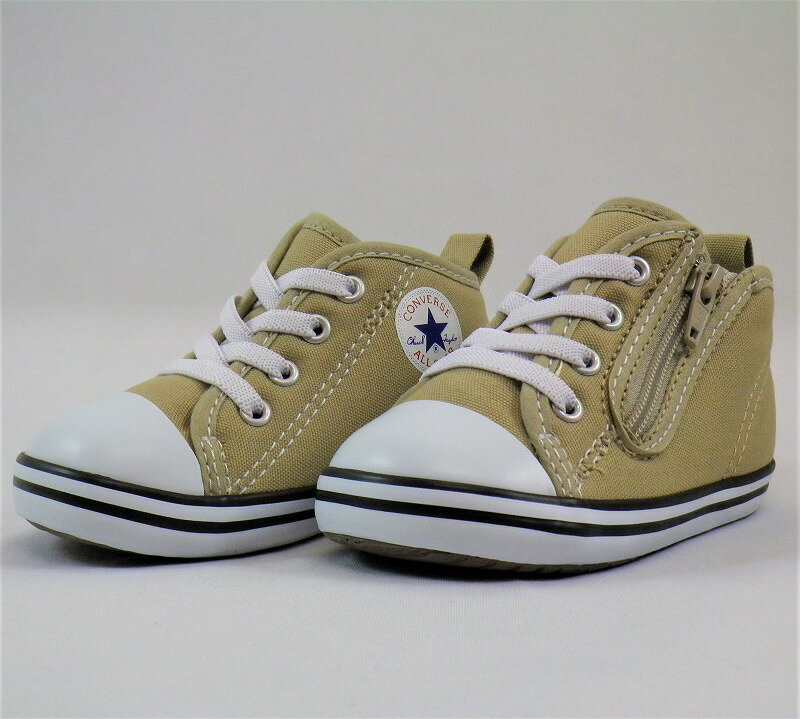 CONVERSE ベビーオールスターNZベージュ ベビー靴 子供靴 定番 7CL847 リムーバルインソール ルーミーラスト　フレックスソール オープンタン つまみやすい広めの踵テープで脱ぎ履きしやすい仕様 コンバース ベビーシューズ 赤ちゃん靴 赤ちゃんシューズ