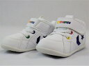 ☆CONVERSE ミニインチスターホワイト/ネイビー 37300841ベビー靴 子供靴 MINI INCHSTAR ルーミーラスト カップインソール フレックスポイント オープンタン ビックタブ ファーストシューズ ベビーシューズ ミッドカット コンバースベビー 赤ちゃん靴 ギフト ホワイト