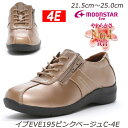 EVE イブ195ピンクベージュC-4E 軽量設計 婦人靴 幅広4E レディスシューズ コンフォート ふわピタ中敷 かかと安定 ガラス繊維ソール つまずき防止 ...